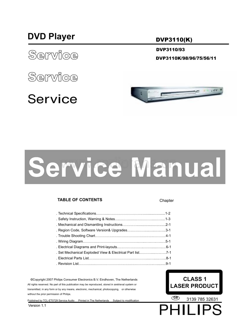 Philips-DVP-3110-Service-Manual电路原理图.pdf_第1页