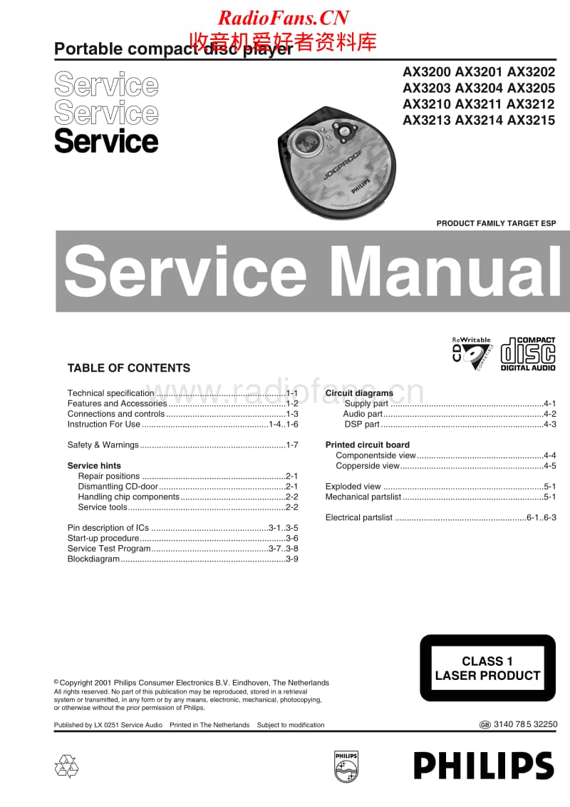 Philips-AX-3213-Service-Manual电路原理图.pdf_第1页