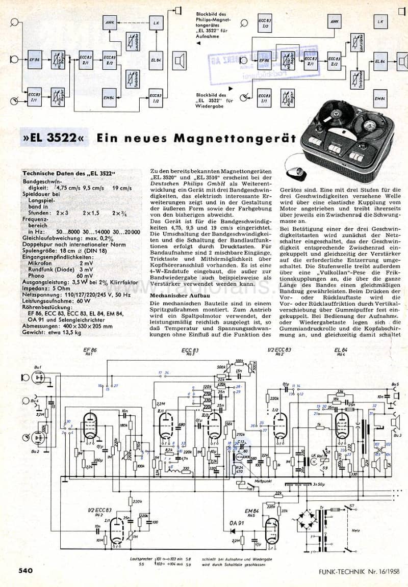 Philips-EL-3522-Service-Manual电路原理图.pdf_第1页