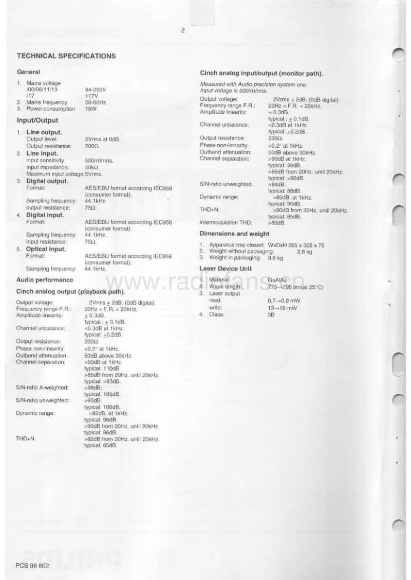 Philips-CDR-538-CDR-560-Service-Manual电路原理图.pdf_第2页