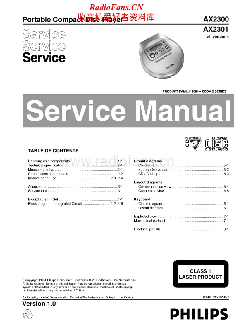 Philips-AX-2301-Service-Manual电路原理图.pdf_第1页