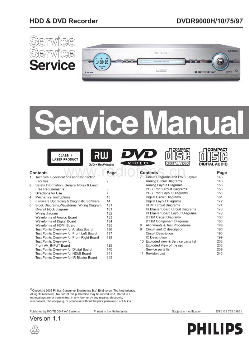 Philips-DVDR-9000-H-Service-Manual电路原理图.pdf_第1页