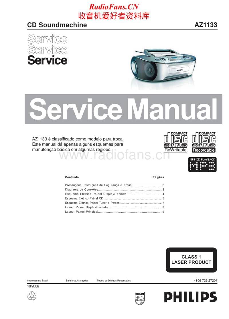 Philips-AZ-1133-Service-Manual-2电路原理图.pdf_第1页