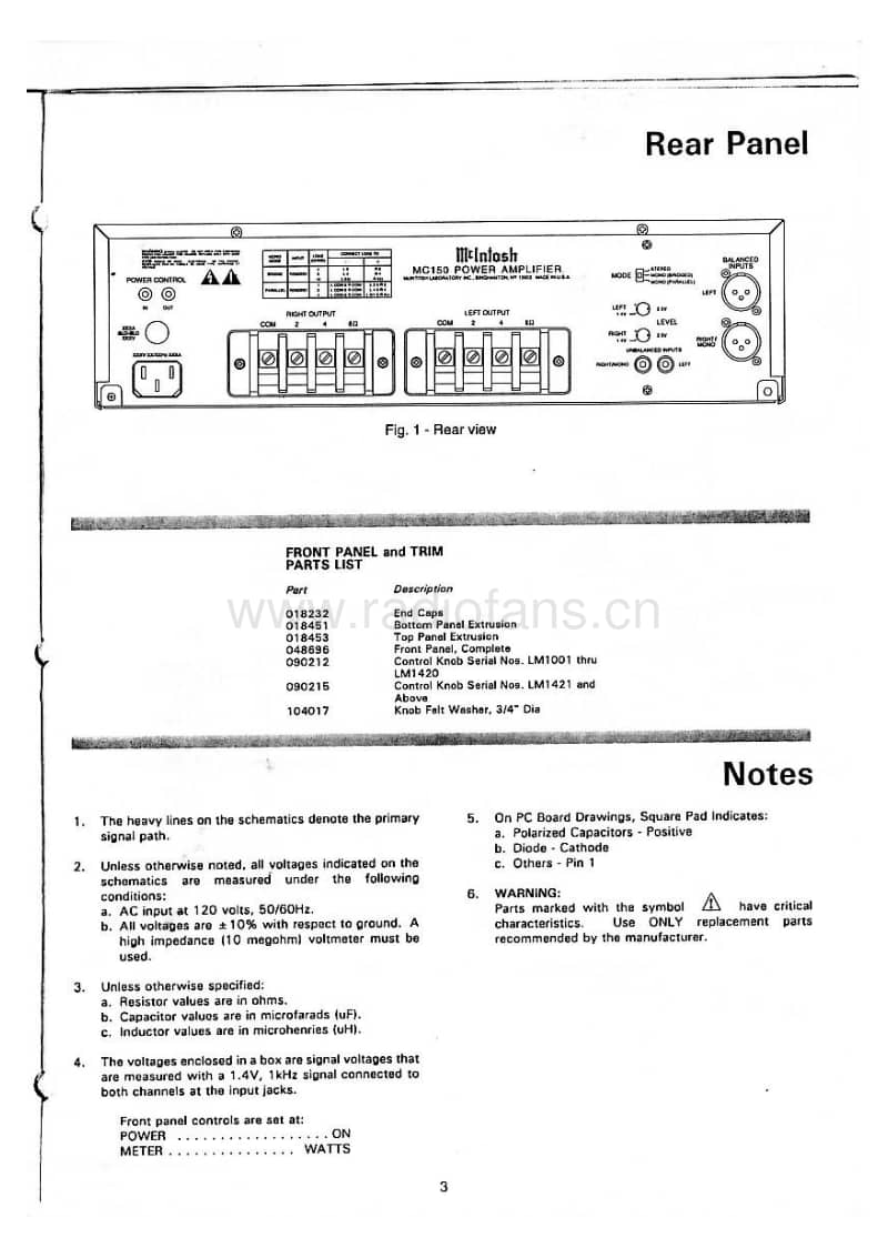 McIntosh-MC-150-Service-Manual电路原理图.pdf_第3页