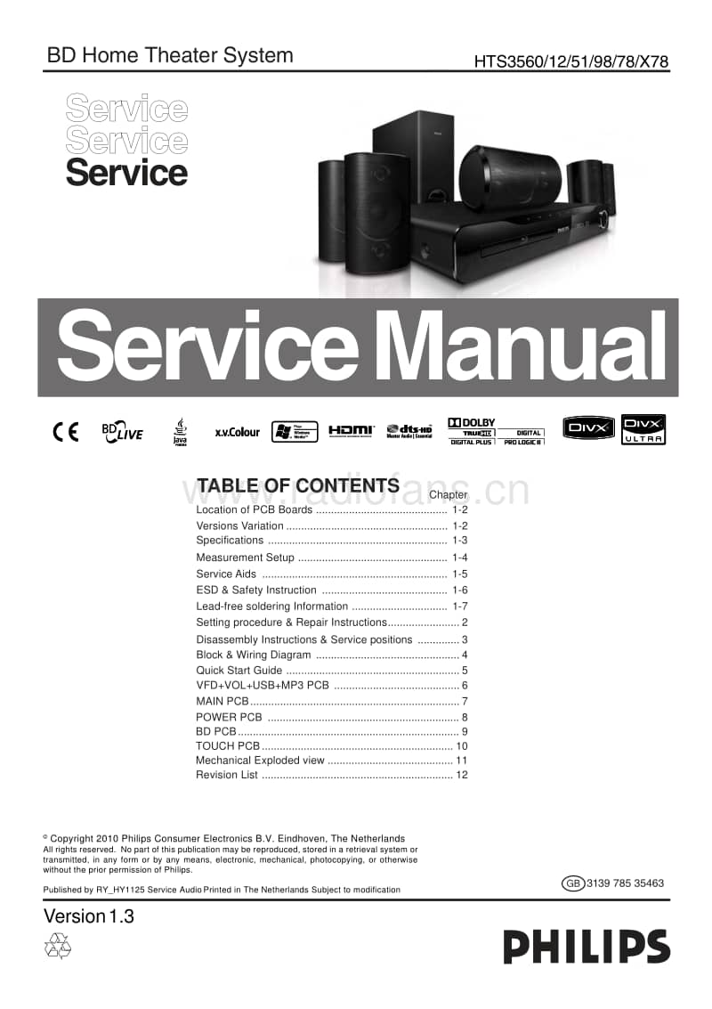 Philips-HTS-3560-Service-Manual电路原理图.pdf_第1页