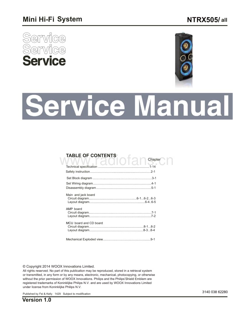 Philips-NTRX-505-Service-Manual电路原理图.pdf_第1页