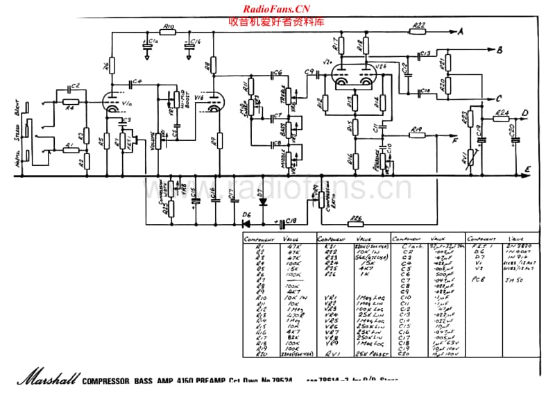 Marshall-4160-Preamp-Schematic电路原理图.pdf_第1页