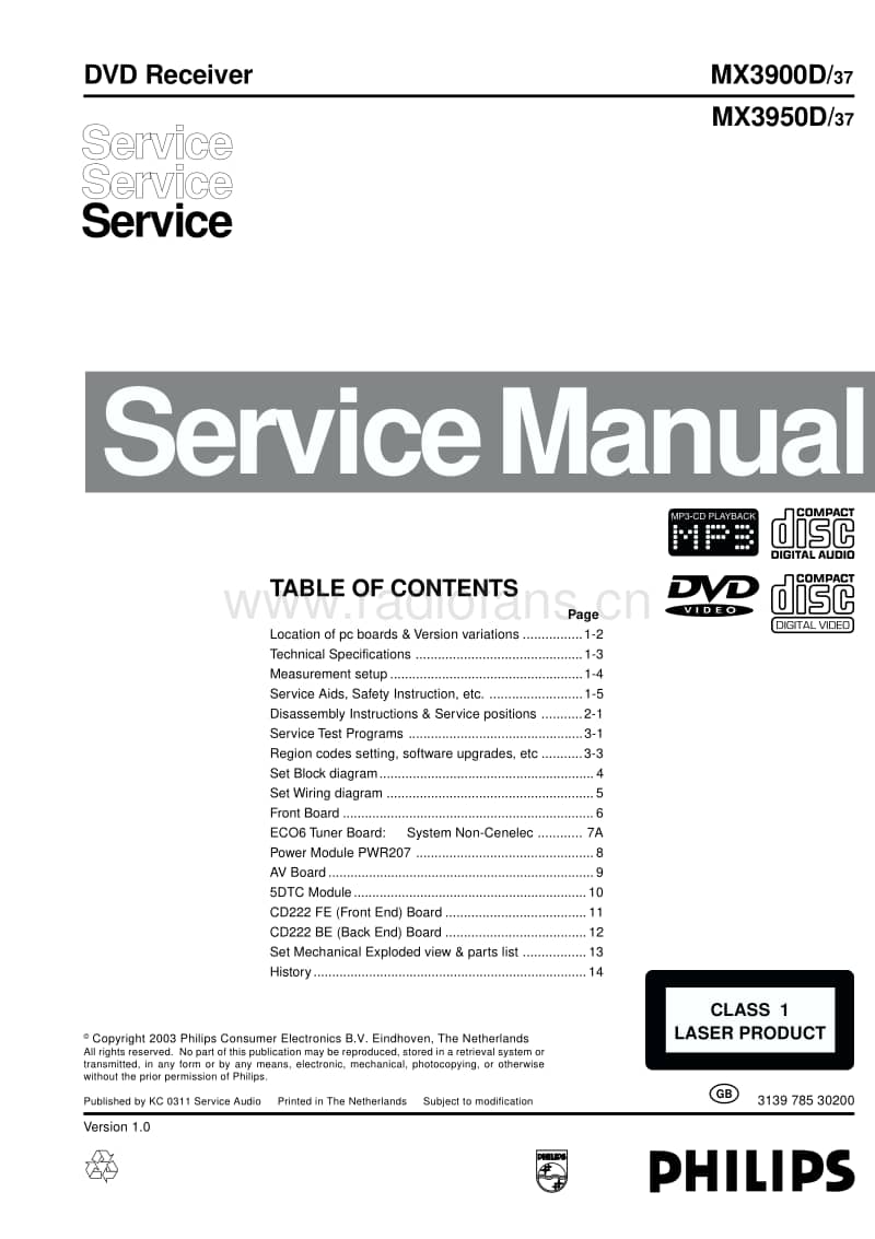 Philips-MX-3950-D-Service-Manual电路原理图.pdf_第1页