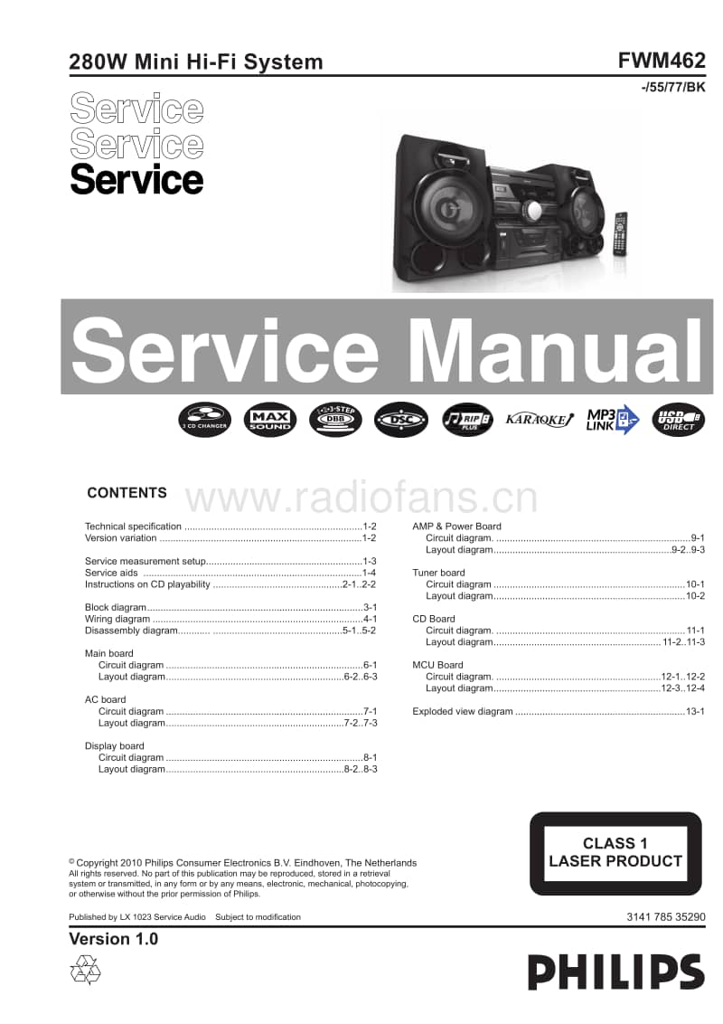 Philips-FWM-462-Service-Manual电路原理图.pdf_第1页