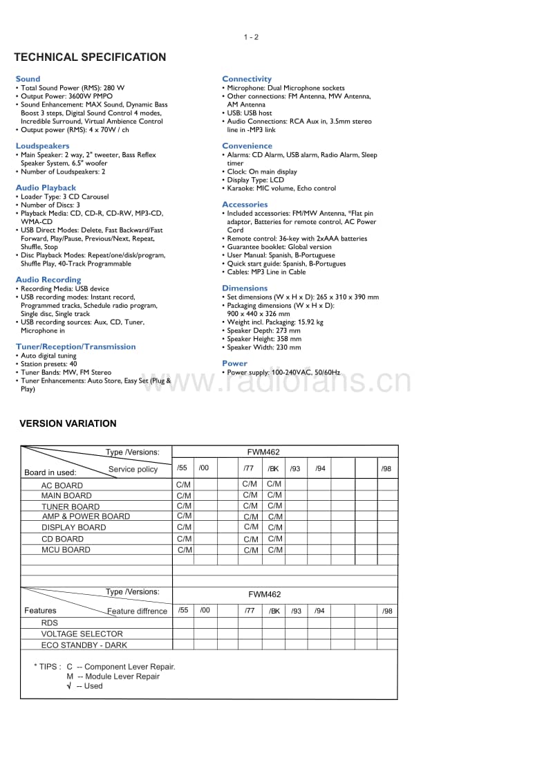 Philips-FWM-462-Service-Manual电路原理图.pdf_第2页