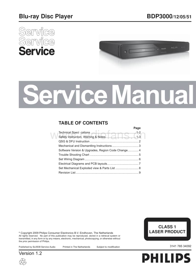 Philips-BDP-3000-Service-Manual电路原理图.pdf_第1页