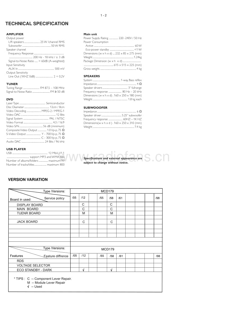 Philips-MCD-179-Service-Manual电路原理图.pdf_第2页