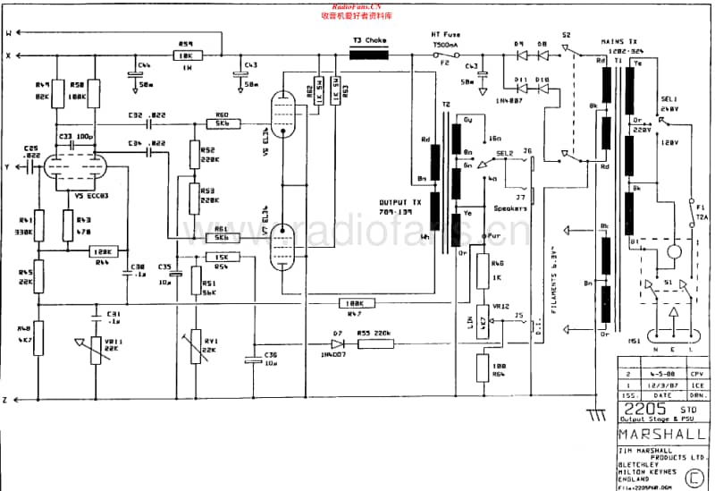 Marshall-2205-JCM-800-Schematic电路原理图.pdf_第1页