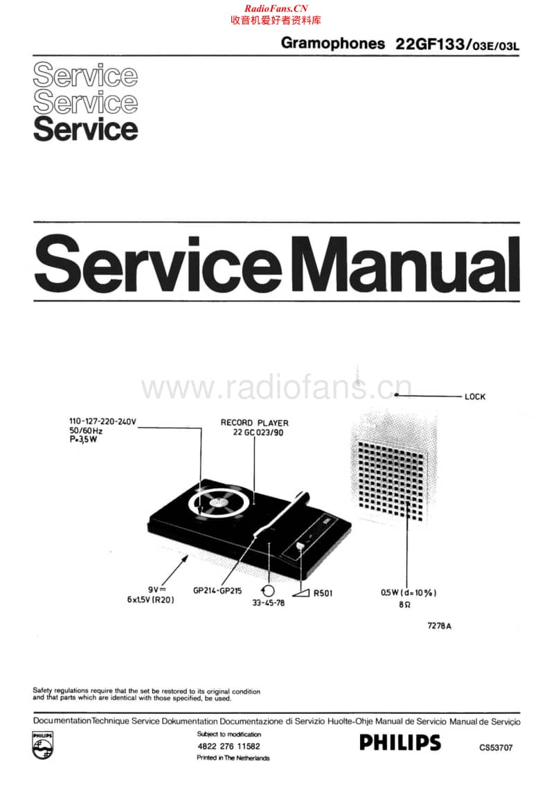 Philips-22-GF-133-Service-Manual电路原理图.pdf_第1页