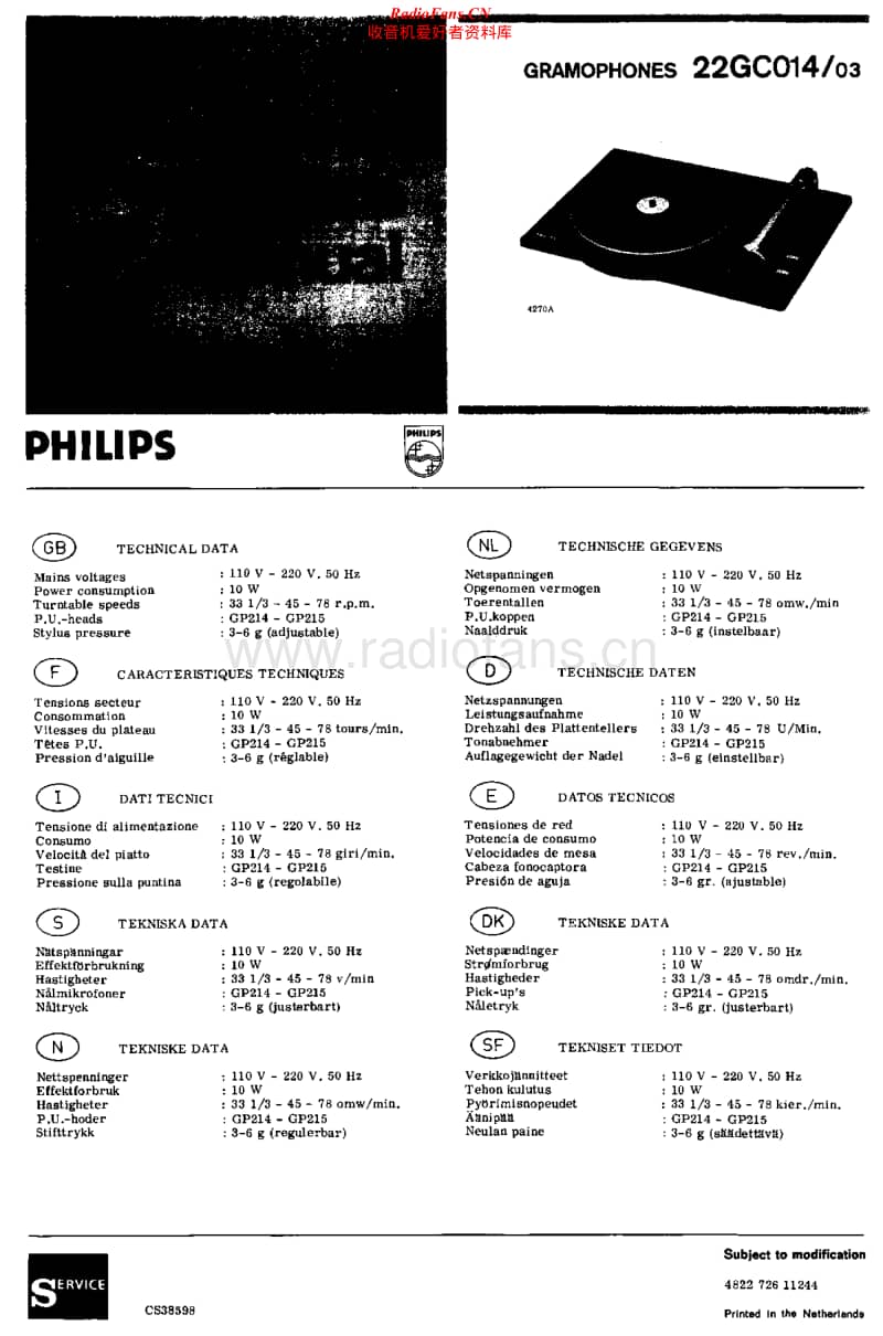 Philips-22-GC-014-Service-Manual电路原理图.pdf_第1页