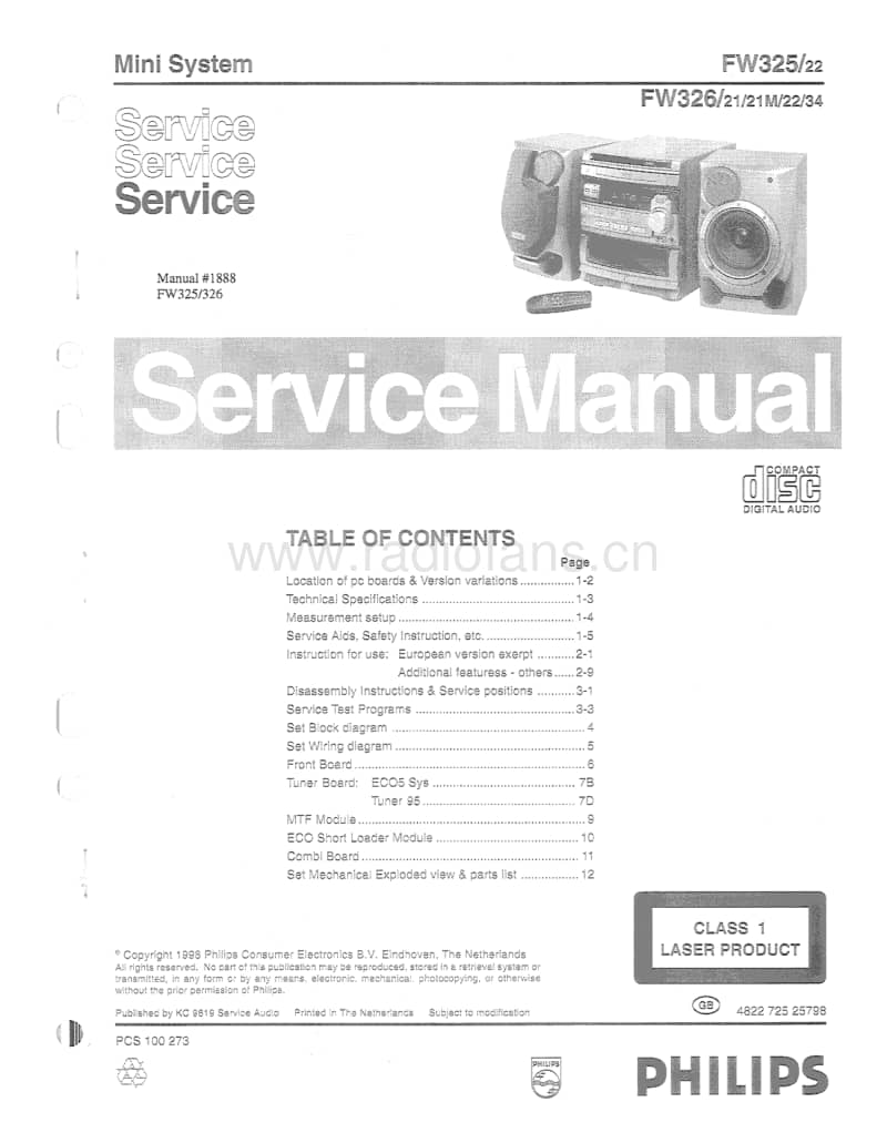 Philips-FW-326-Service-Manual电路原理图.pdf_第1页