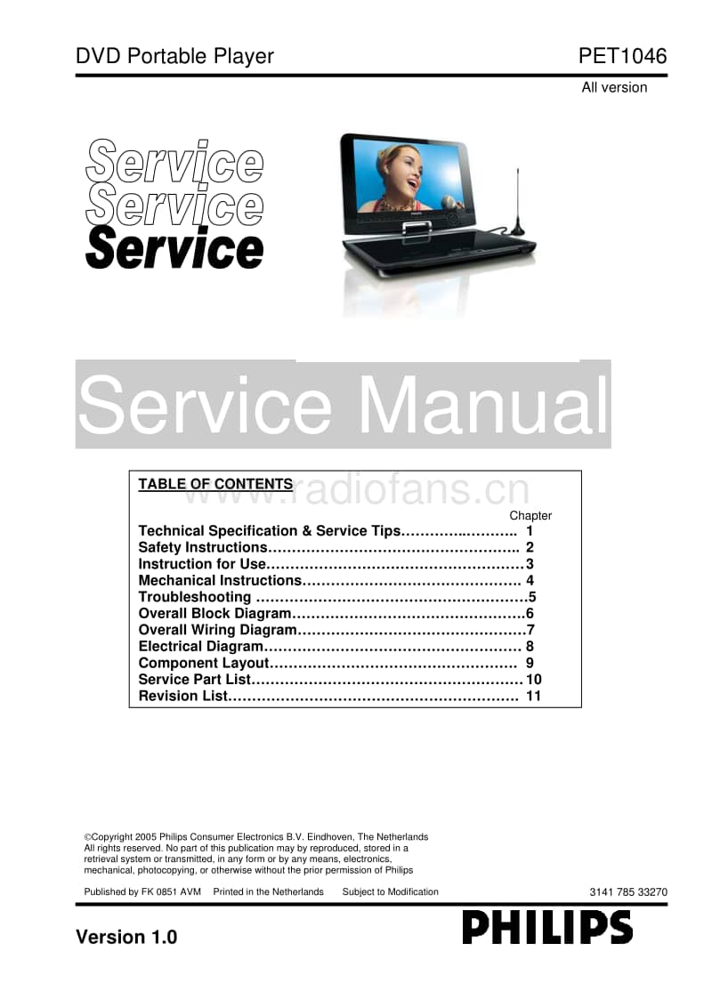 Philips-PET-1046-Service-Manual电路原理图.pdf_第1页