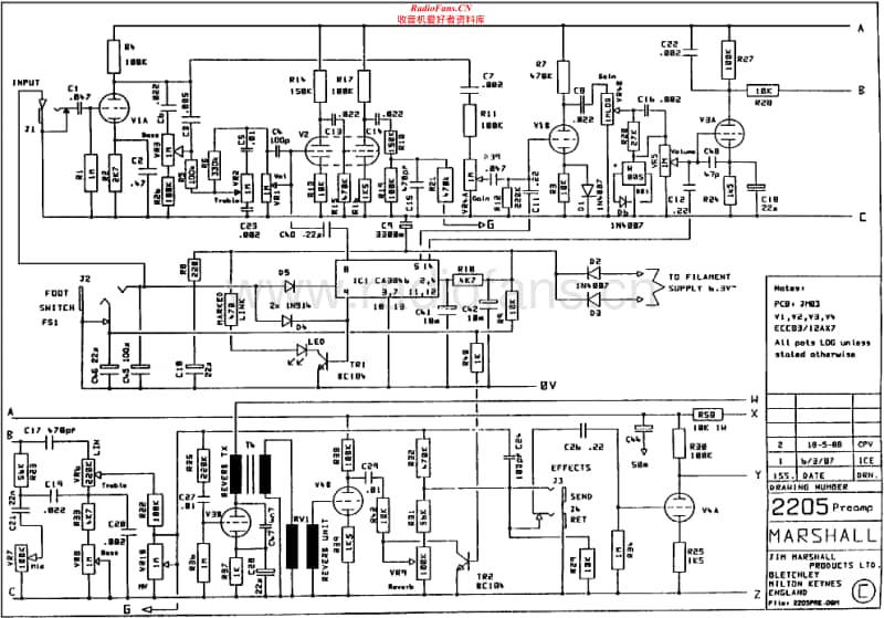 Marshall-2205-JCM800-Split-Channel-Reverb-50W-head-Schematic电路原理图.pdf_第1页