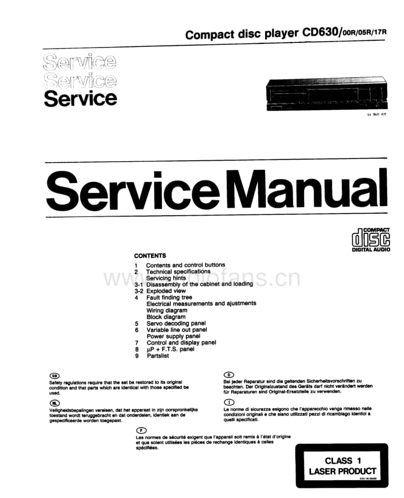 Philips-CD-630-Service-Manual电路原理图.pdf_第1页