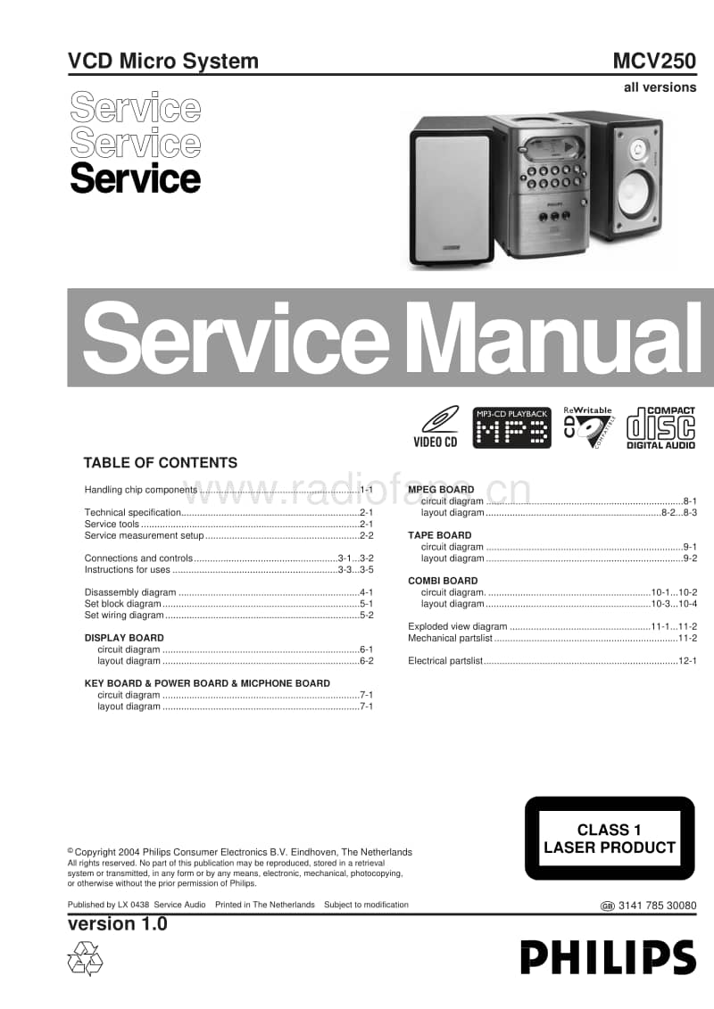 Philips-MCV-250-Service-Manual电路原理图.pdf_第1页