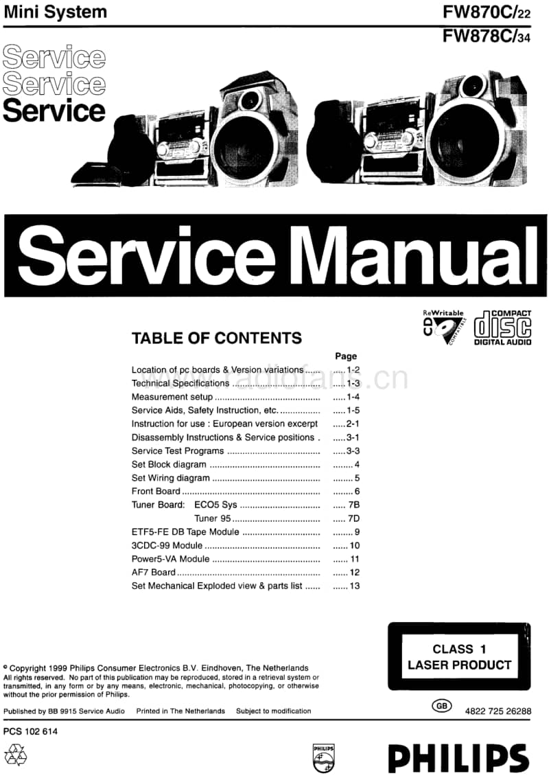 Philips-FW-870-C-FW-878-C-Service-Manual电路原理图.pdf_第1页