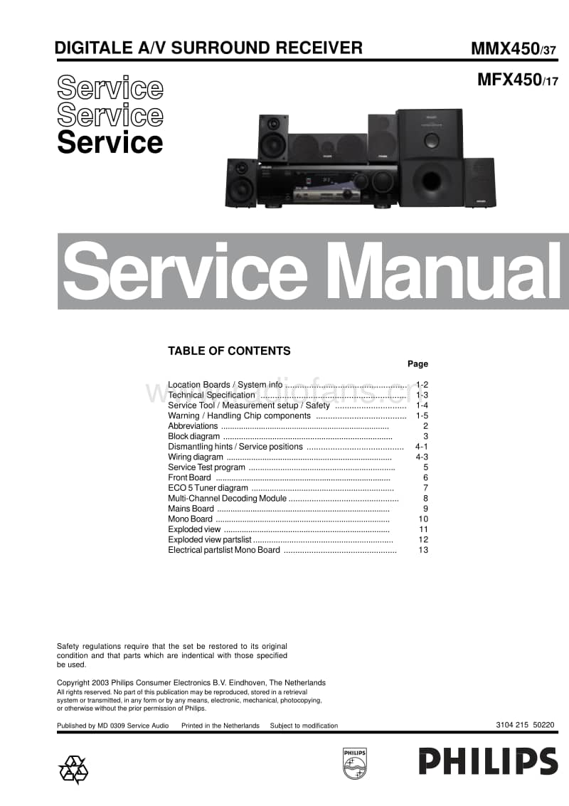 Philips-MFX-450-Service-Manual电路原理图.pdf_第1页