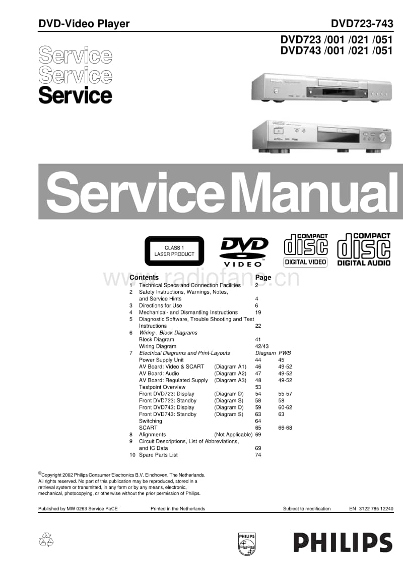 Philips-DVD-723-743-Service-Manual电路原理图.pdf_第1页