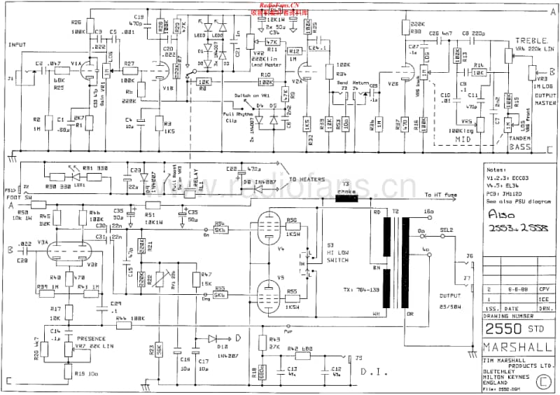 Marshall-2550-Schematic电路原理图.pdf_第1页