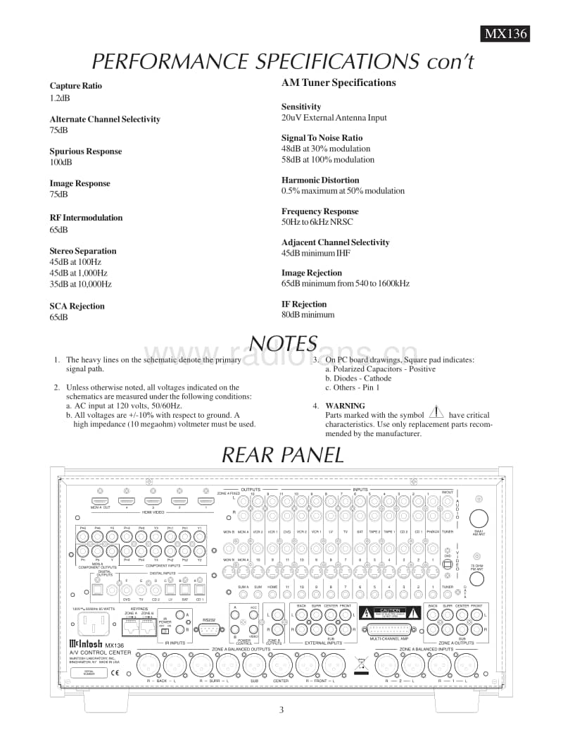 McIntosh-MX-136-Service-Manual电路原理图.pdf_第3页