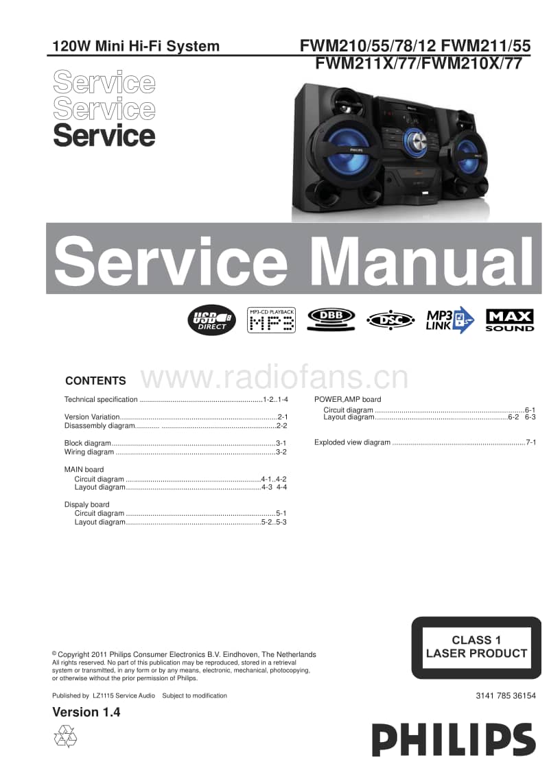 Philips-FWM-211-Service-Manual电路原理图.pdf_第1页