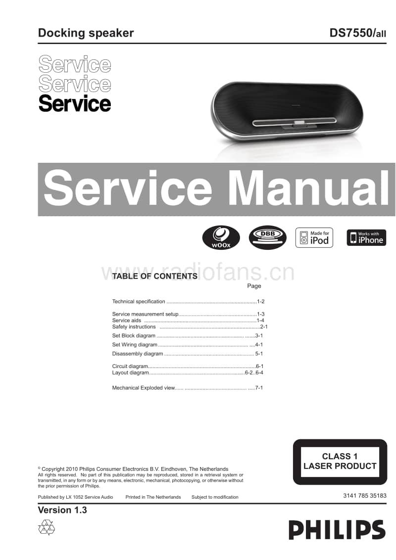 Philips-DS-7550-Service-Manual电路原理图.pdf_第1页