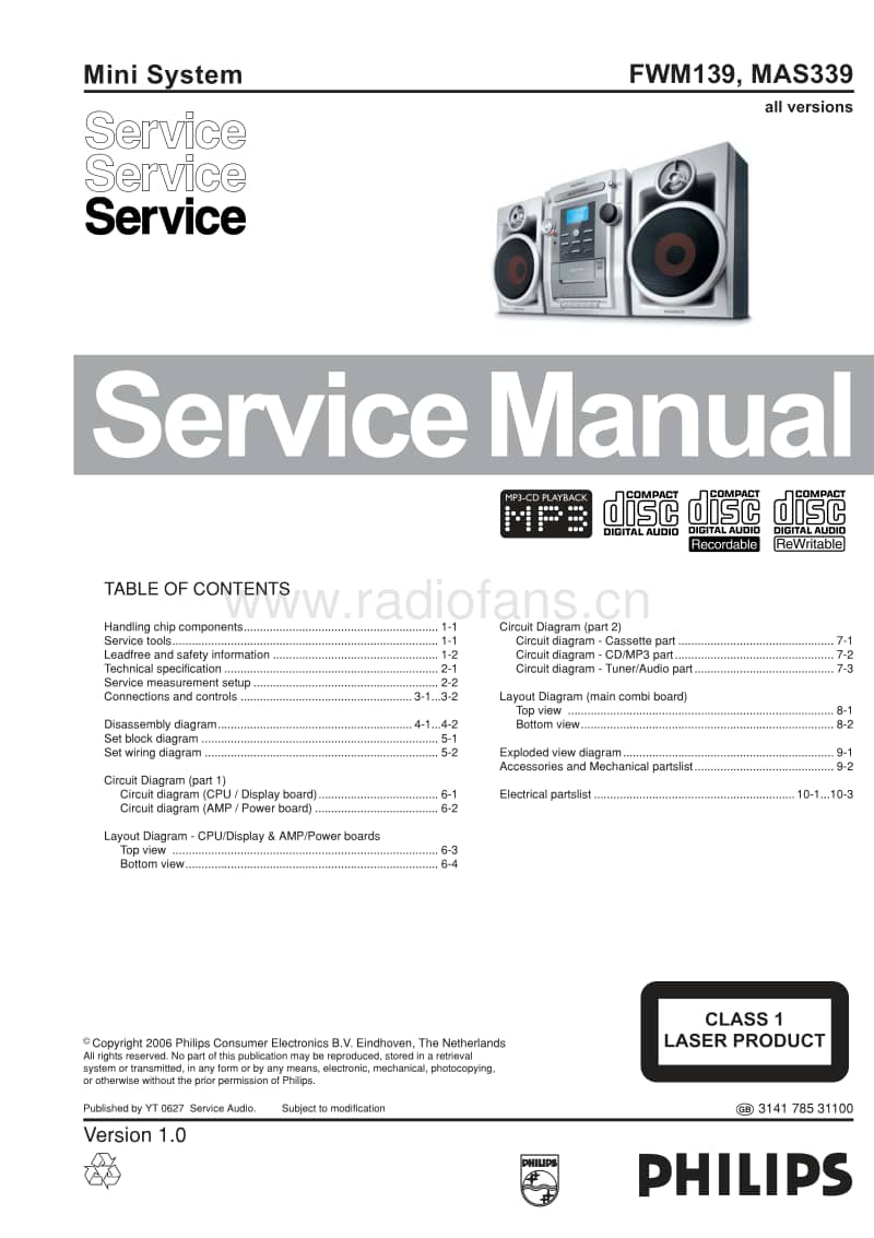 Philips-FWM-139-Service-Manual电路原理图.pdf_第1页