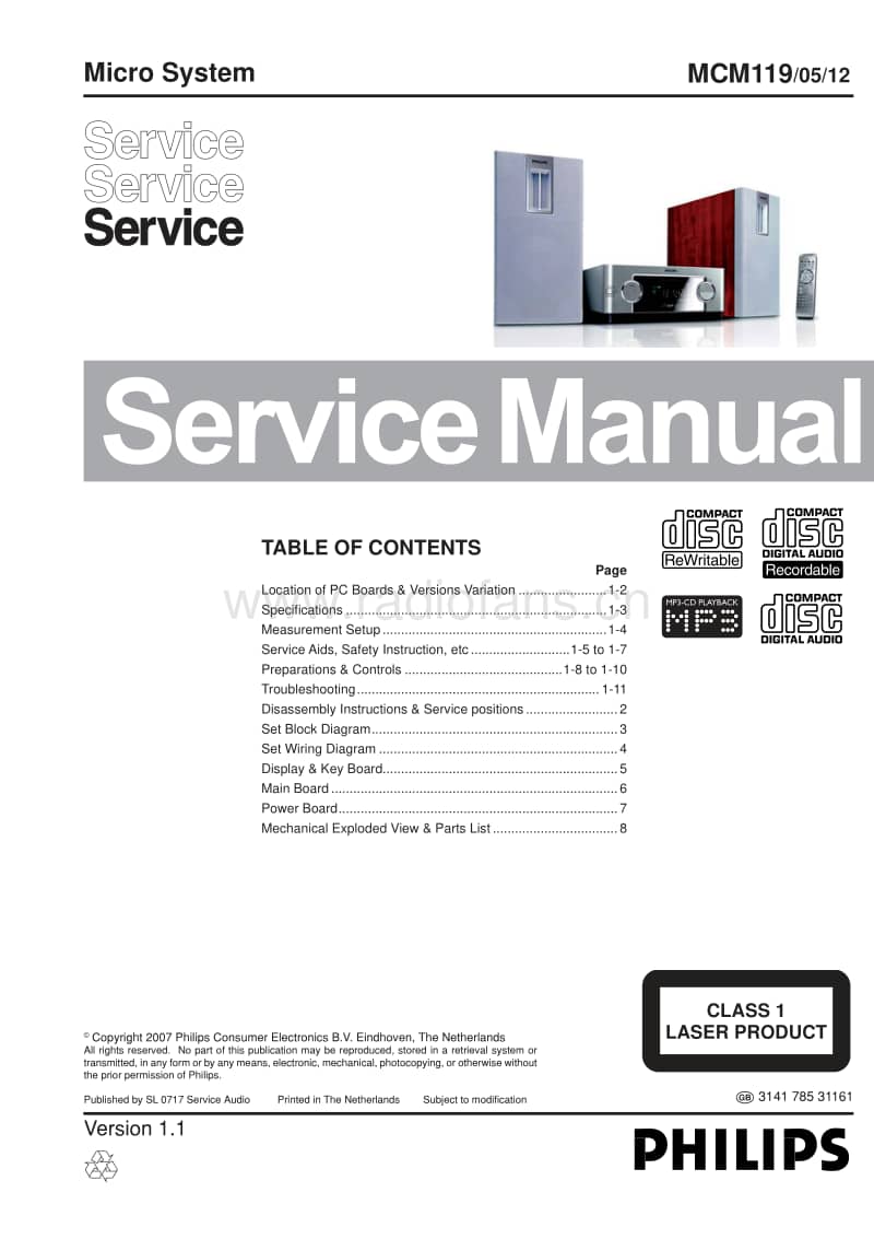 Philips-MCM-119-Service-Manual电路原理图.pdf_第1页