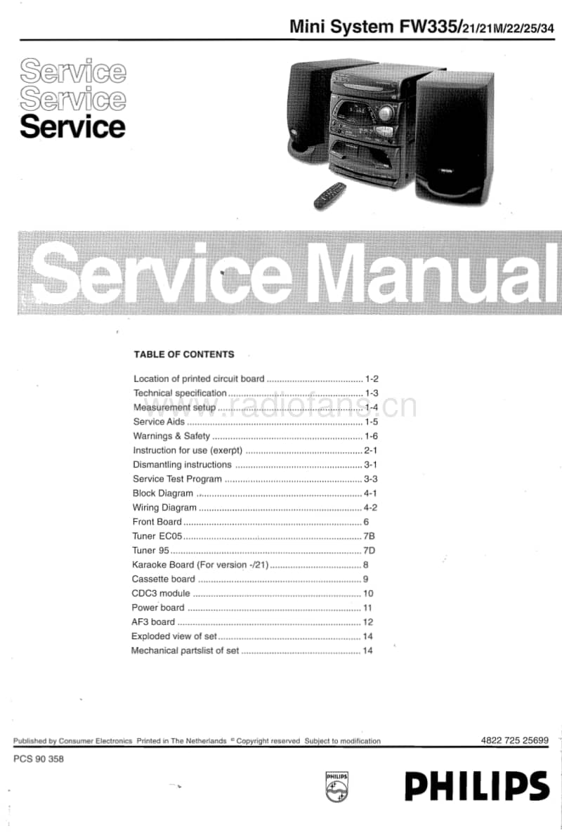 Philips-FW-335-Service-Manual电路原理图.pdf_第1页