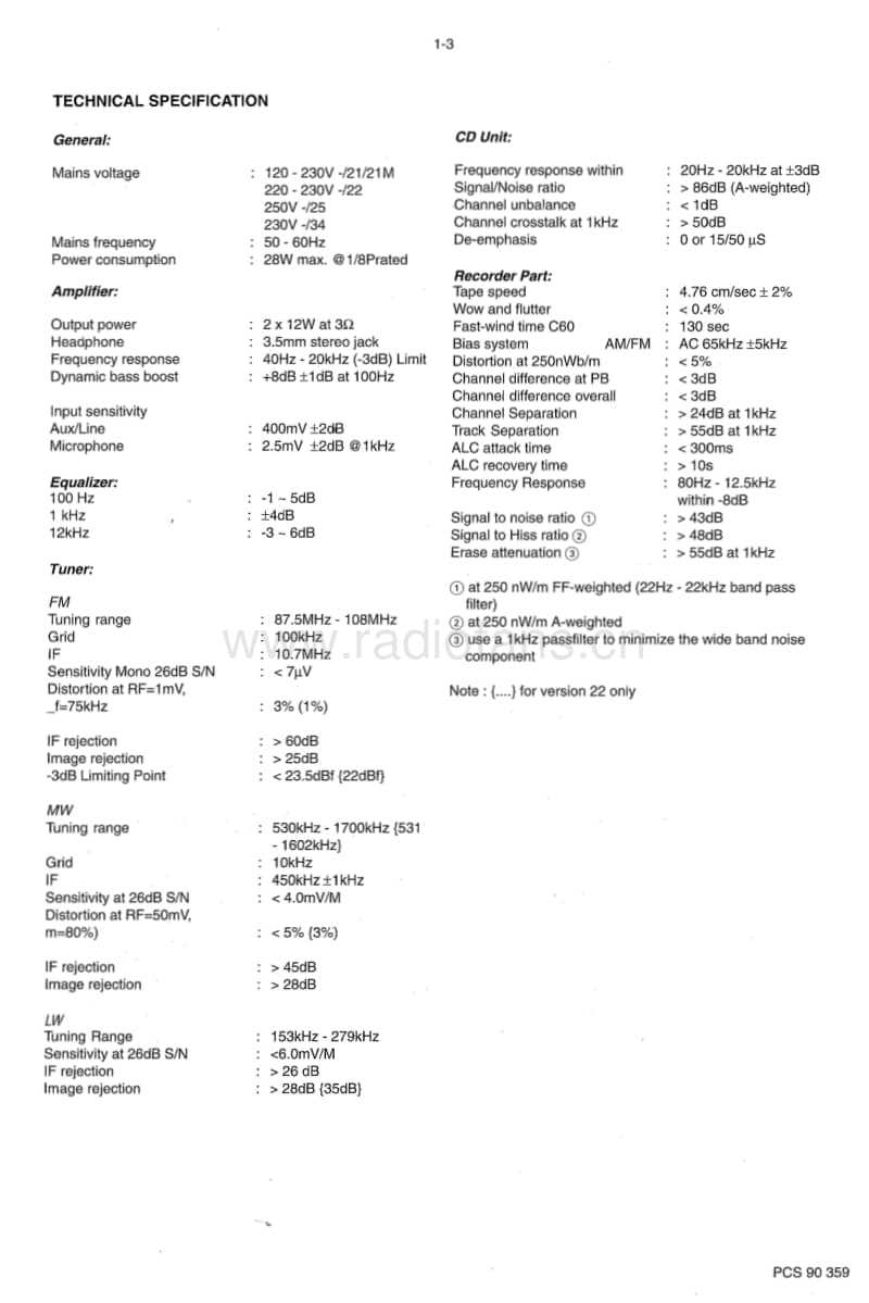 Philips-FW-335-Service-Manual电路原理图.pdf_第3页