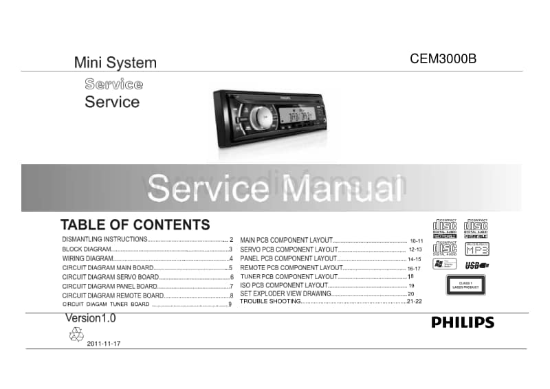 Philips-CEM-3000-B-Service-Manual电路原理图.pdf_第1页