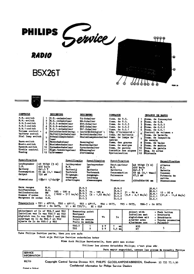 Philips-B-5-X-26-T-Service-Manual电路原理图.pdf_第1页