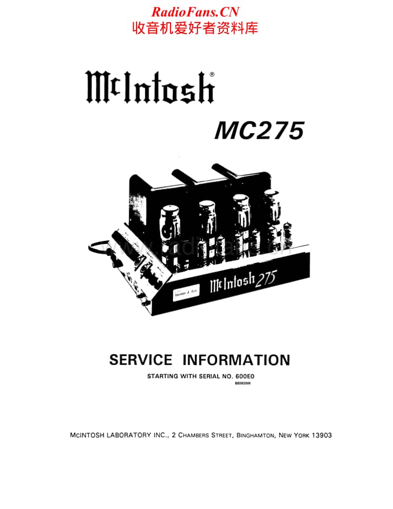 McIntosh-MC-275-CE-Service-Information电路原理图.pdf_第1页