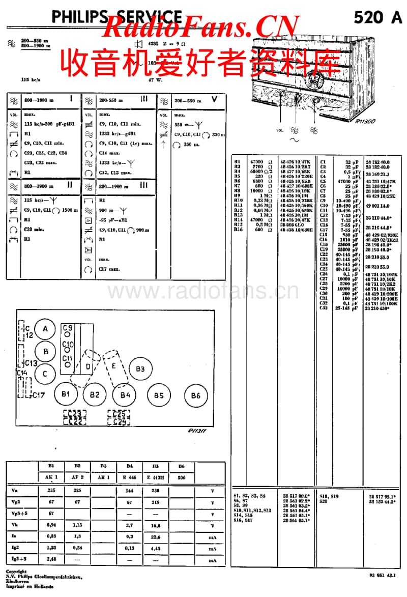 Philips-520-A-Service-Manual电路原理图.pdf_第1页