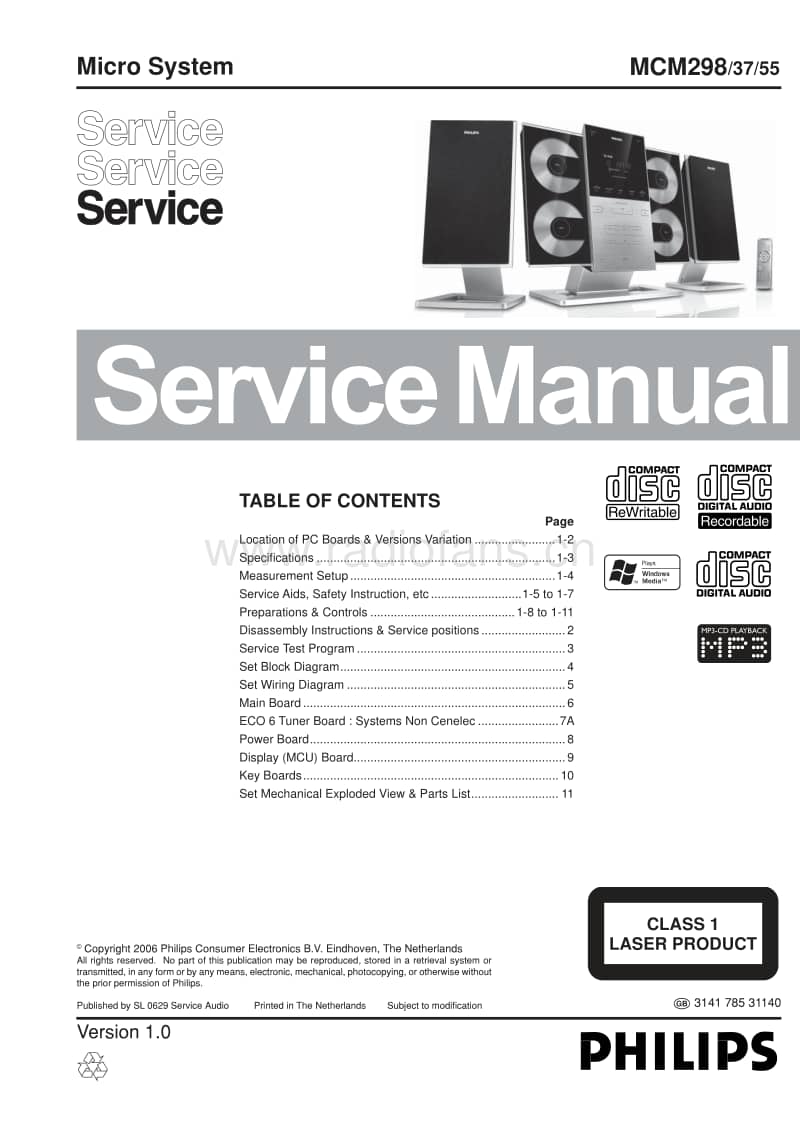 Philips-MCM-298-Service-Manual电路原理图.pdf_第1页