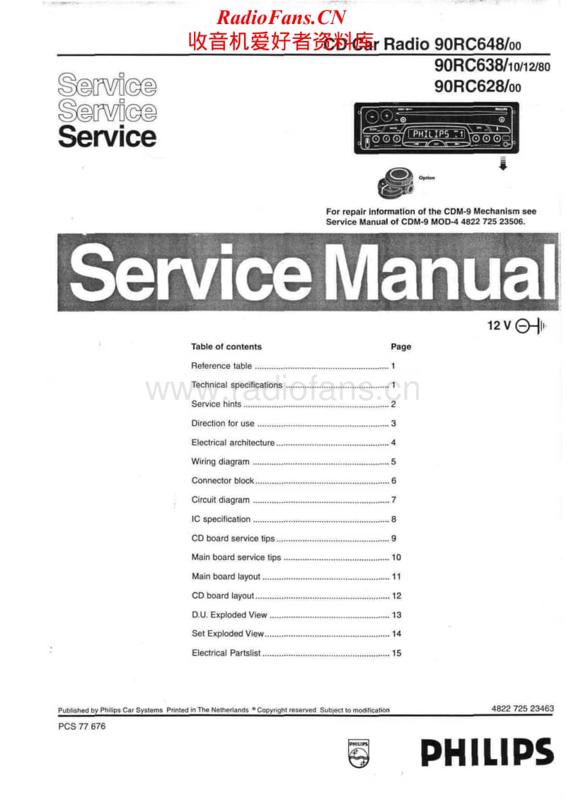 Philips-90-RC-628-Service-Manual电路原理图.pdf_第1页