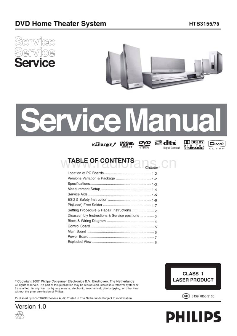 Philips-HTS-3155-Service-Manual电路原理图.pdf_第1页