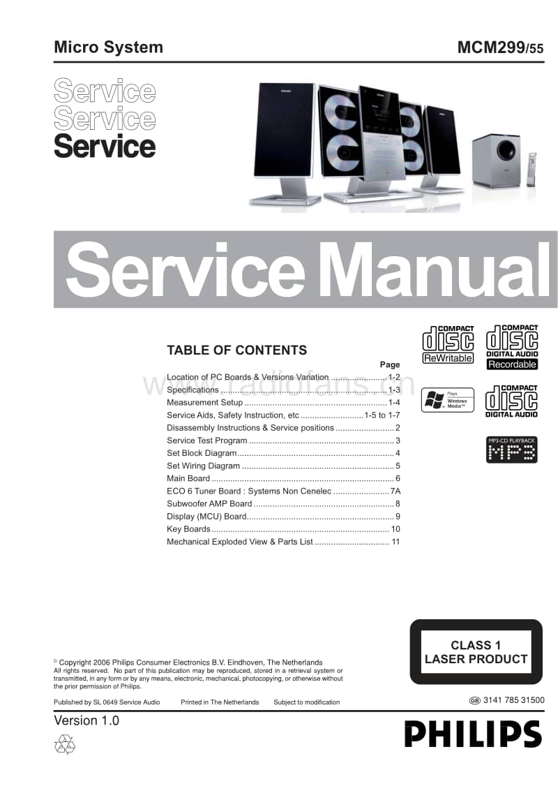 Philips-MCM-299-Service-Manual电路原理图.pdf_第1页