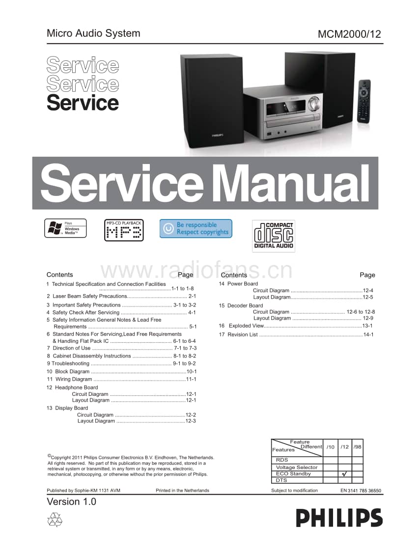 Philips-MCM-2000-Service-Manual电路原理图.pdf_第1页