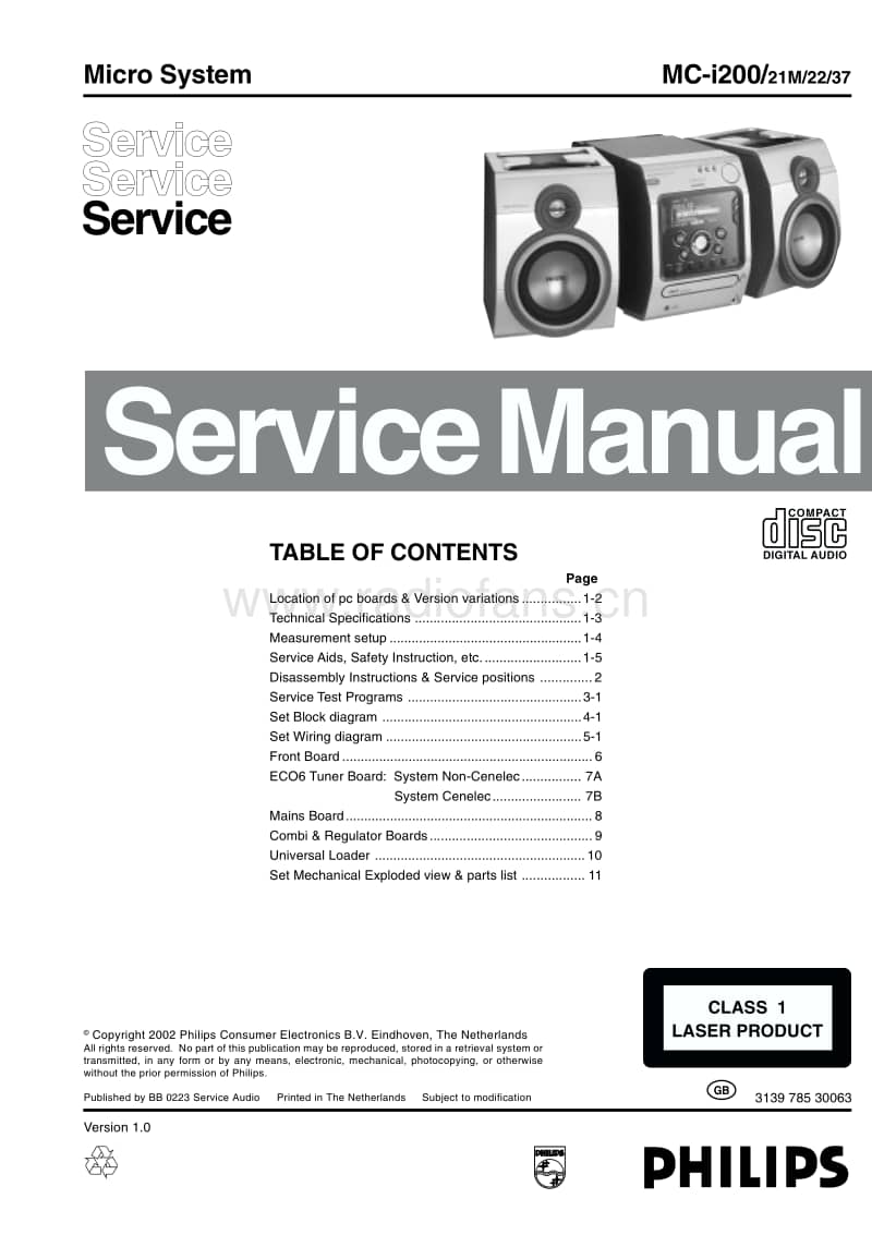 Philips-MCI-200-Service-Manual电路原理图.pdf_第1页