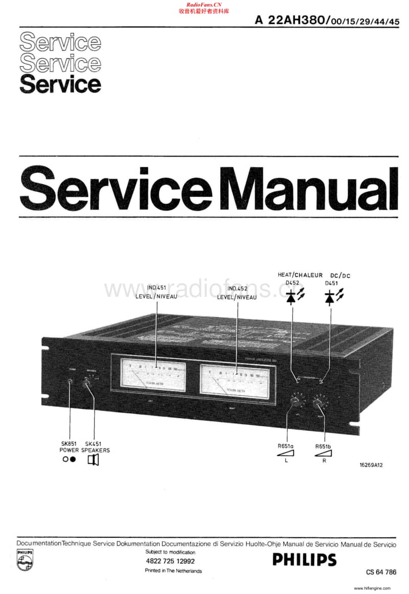 Philips-AH-380-Service-Manual电路原理图.pdf_第1页