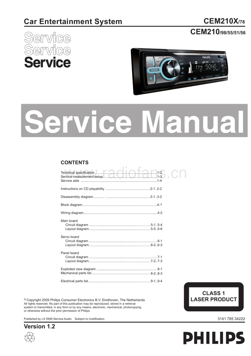 Philips-CEM-210-Service-Manual电路原理图.pdf_第1页