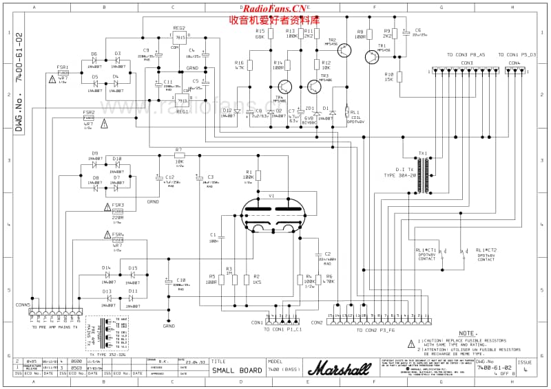 Marshall-DBS-7400-400W-Head-7400-61-02-Schematic电路原理图.pdf_第1页