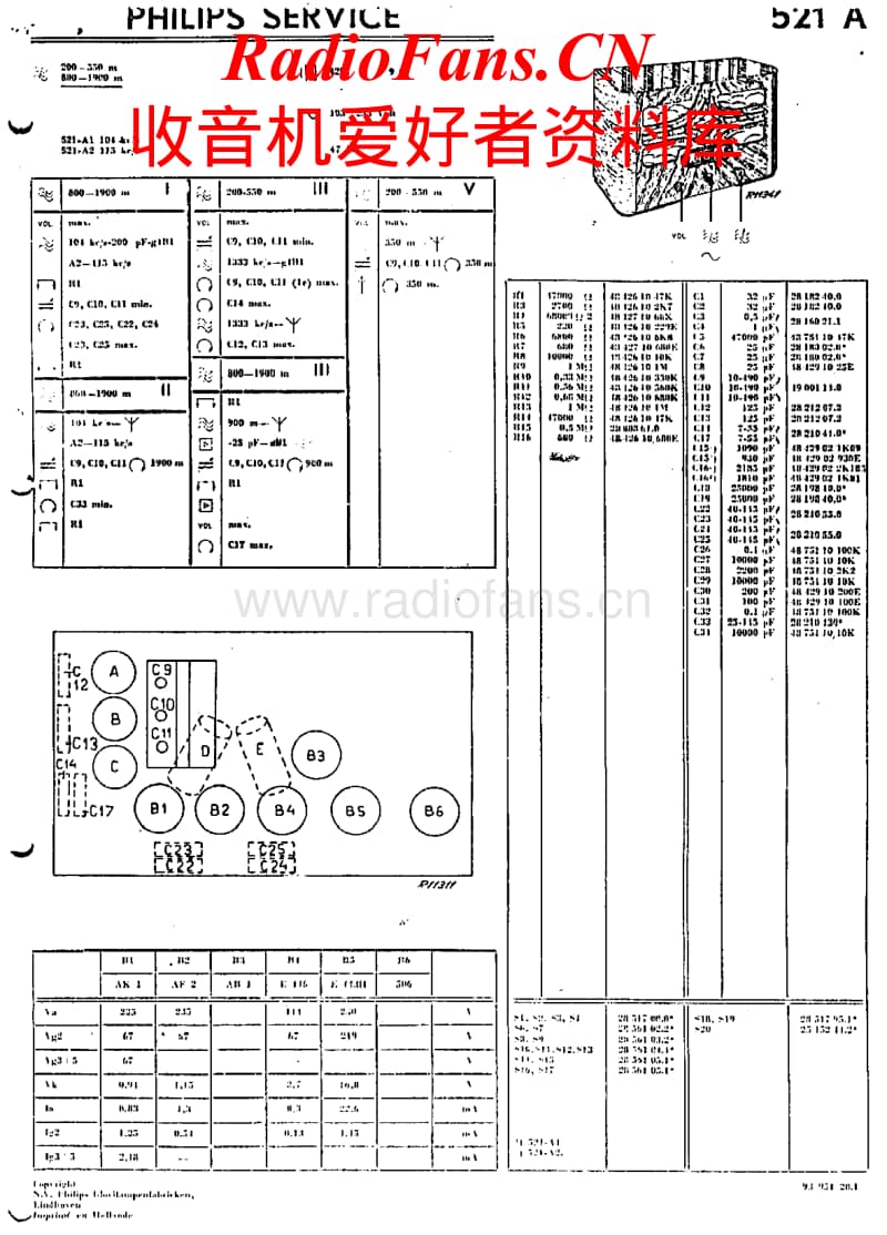 Philips-521-A-Service-Manual电路原理图.pdf_第1页