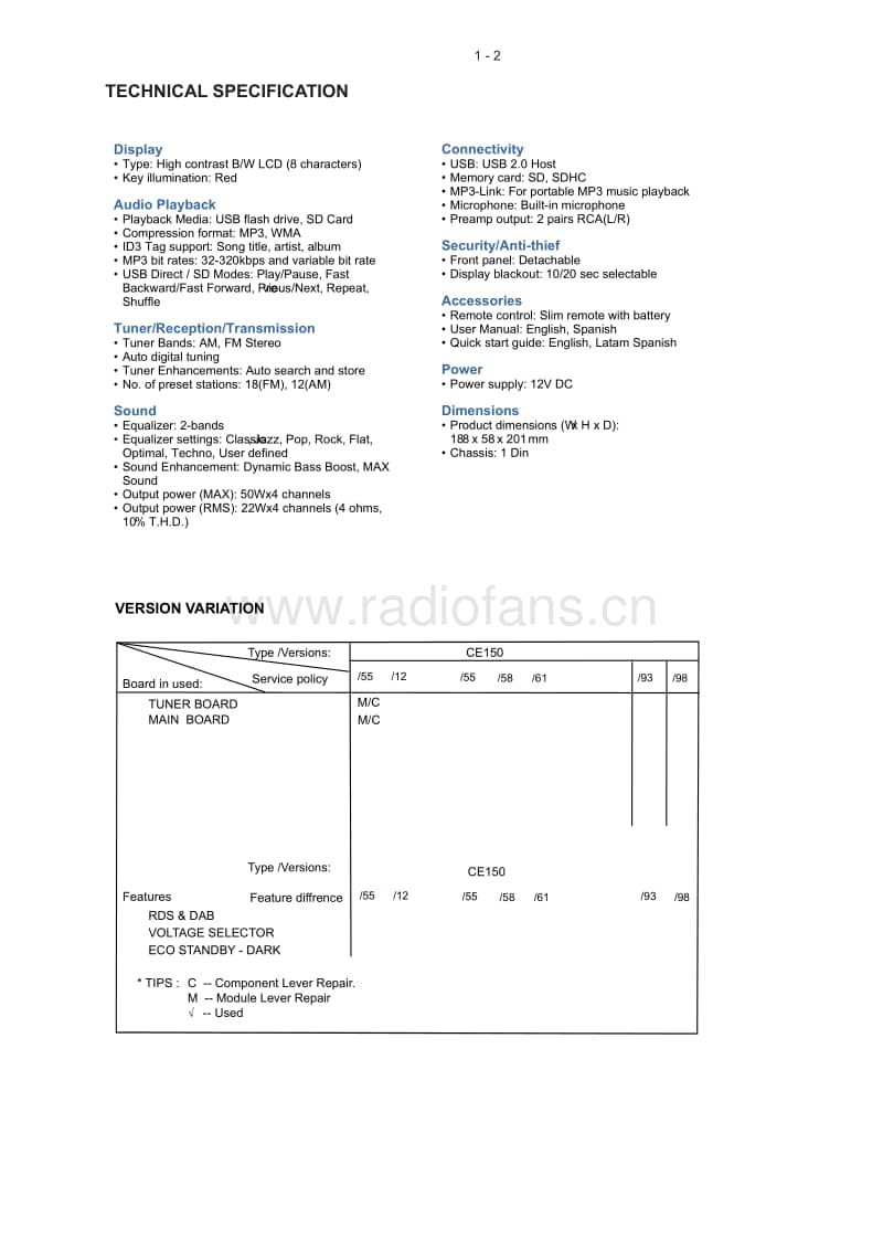 Philips-CE-150-Service-Manual电路原理图.pdf_第2页